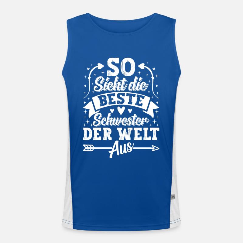 So Sieht Die Beste Schwester Der Welt Aus Funktionelles Kontrast-Tank Top für Männer 