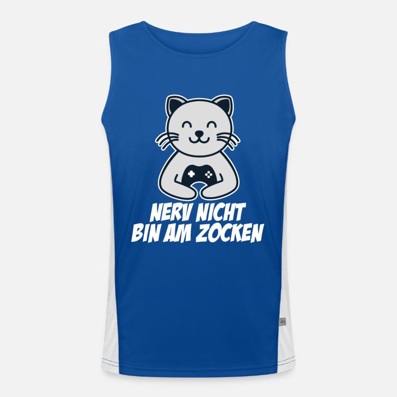 Nerv Nicht Bin Am Zocken Funktionelles Kontrast-Tank Top für Männer 