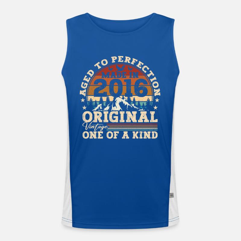 Geboren 2016 Vintage Geburtstag Retro Geschenk Men's Functional Contrast Tank Top 