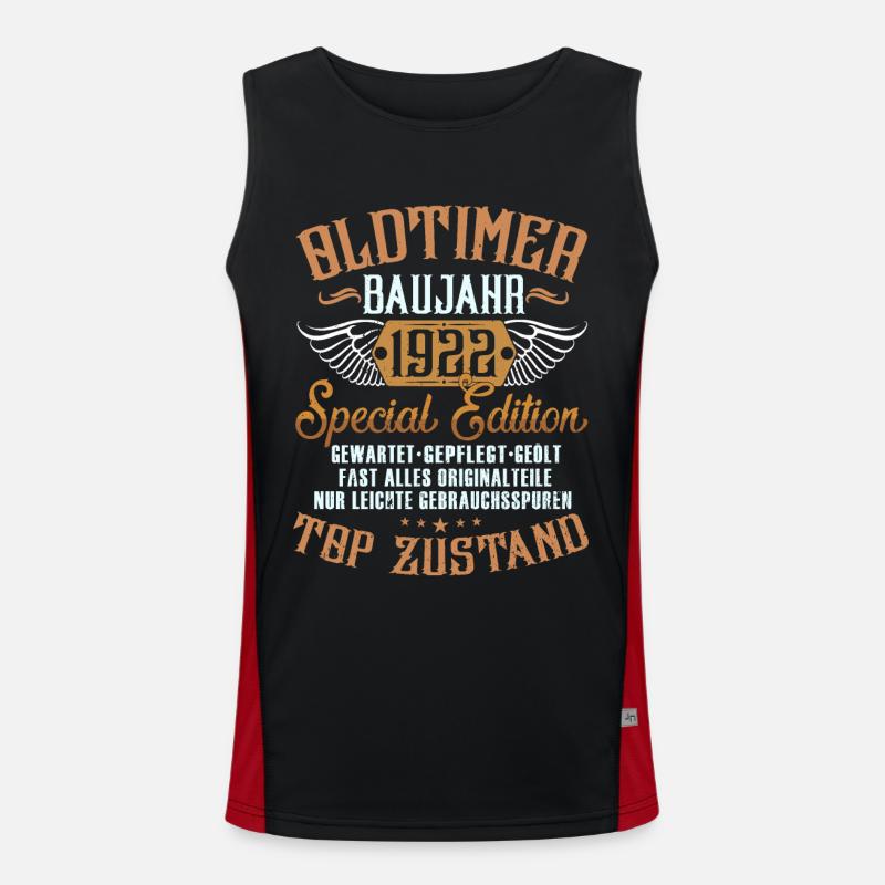 Oldtimer Baujahr 1922 Funktionelles Kontrast-Tank Top für Männer 