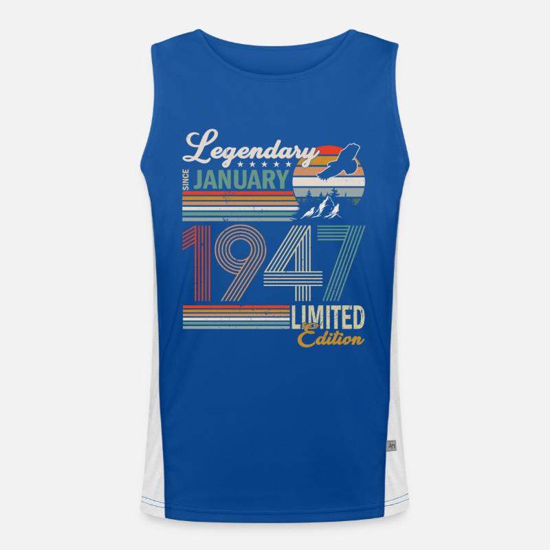 Januar 1947 Funktionelles Kontrast-Tank Top für Männer 