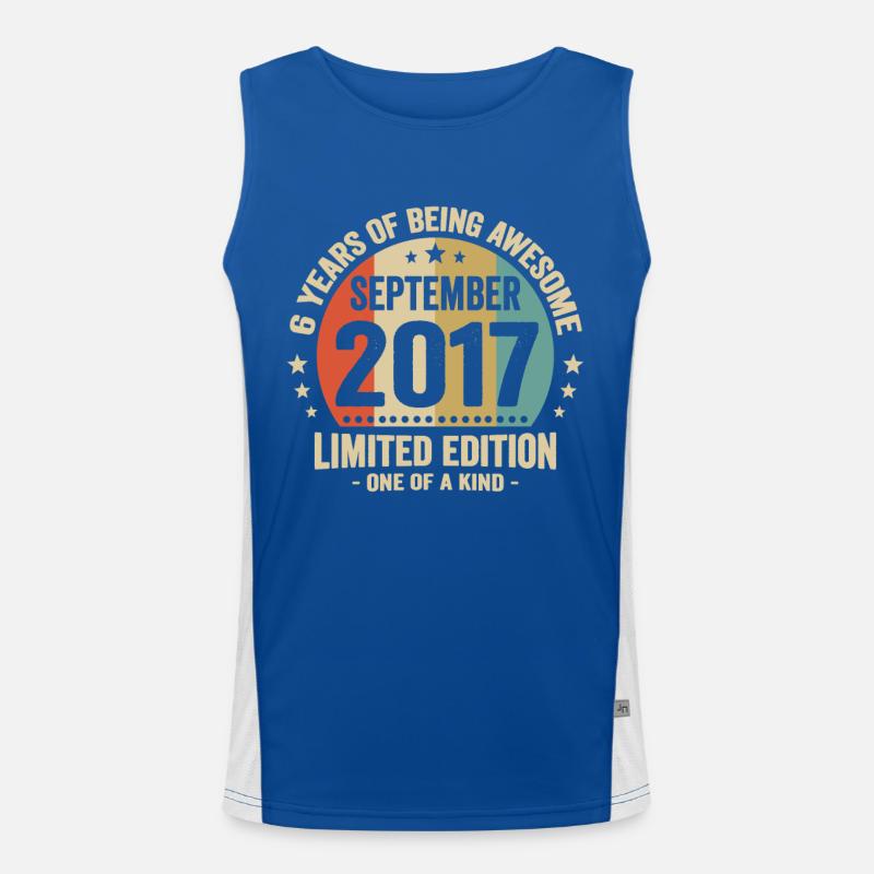 September 2017 6 Jahre Jubiläumsgeschenk Funktionelles Kontrast-Tank Top für Männer 