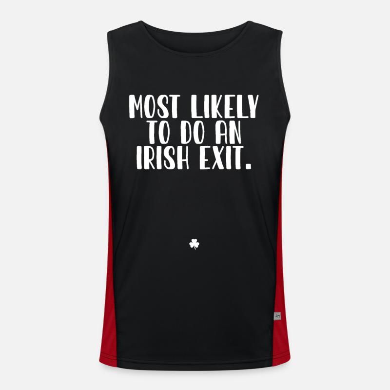 St. Patricks Day Celebration - Men's Functional Contrast Tank Top  - black/red