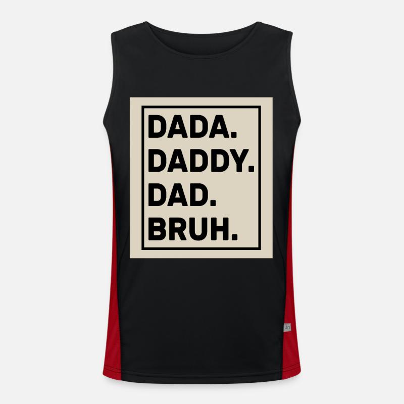 Dada Papa Papa Bruh Funktionelles Kontrast-Tank Top für Männer 