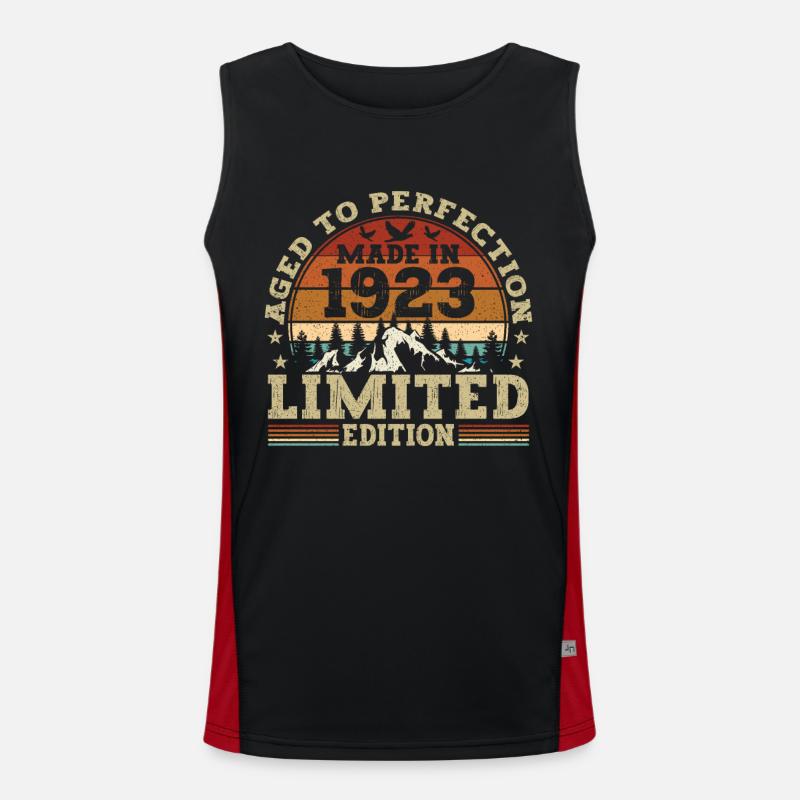 Oldtimer Baujahr 1923 Funktionelles Kontrast-Tank Top für Männer 