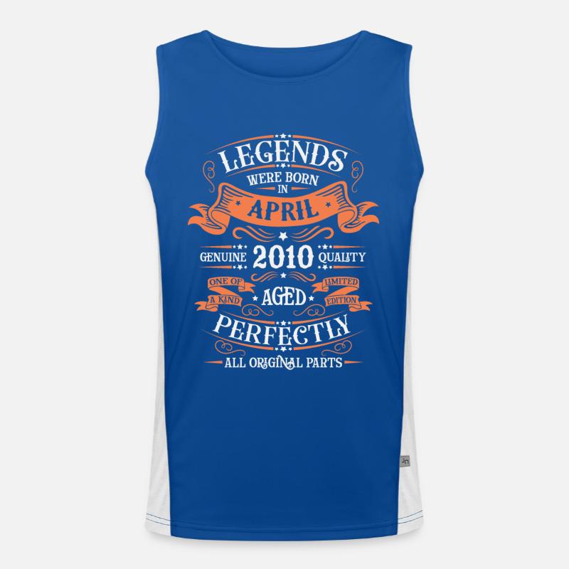 Jahre der Exzellenz April 2010 Geschenk Funktionelles Kontrast-Tank Top für Männer 