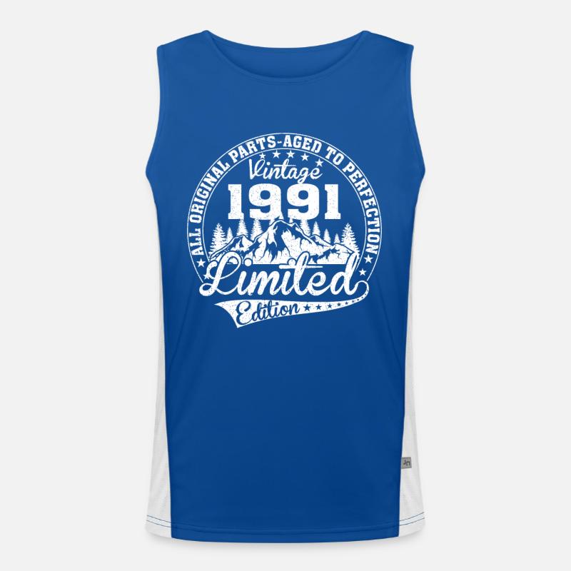 ORIGINAL 1991 BORN 31ST BIRTHDAY Men's Functional Contrast Tank Top 