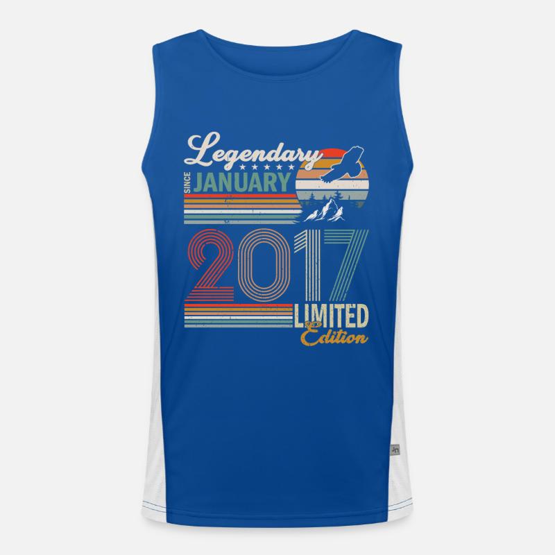 Legendär seit Januar 2017 Funktionelles Kontrast-Tank Top für Männer 