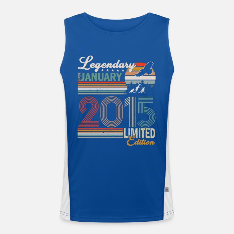 Legendär seit Januar 2015 Funktionelles Kontrast-Tank Top für Männer 