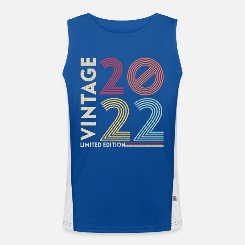 Vintage Legendary since 2022 Geburtstag Funktionelles Kontrast-Tank Top für Männer 