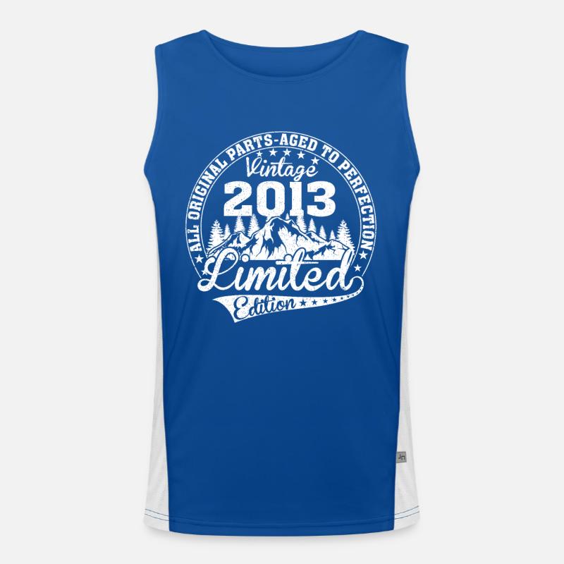 Né 2013 Vintage Anniversaire Rétro Débardeur respirant contrasté Homme 