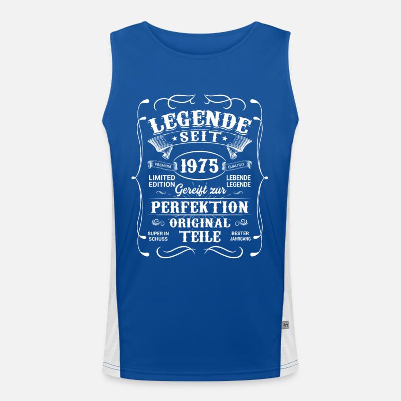 Legende seit 1975 Funktionelles Kontrast-Tank Top für Männer 