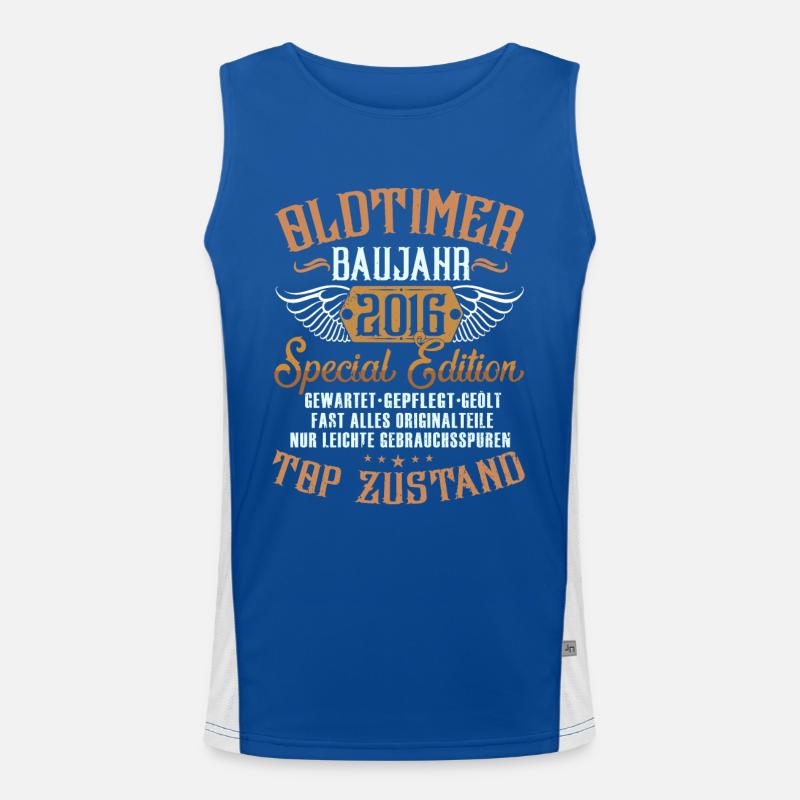 Oldtimer 2016 Funktionelles Kontrast-Tank Top für Männer 