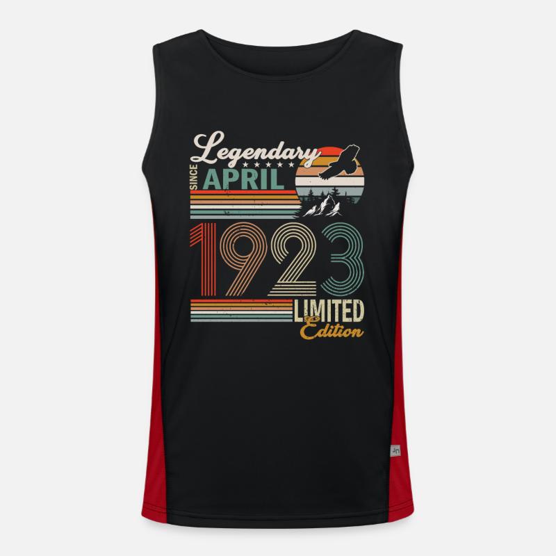 VINTAGE APRIL 1923 LIMITED EDITION Men's Functional Contrast Tank Top 