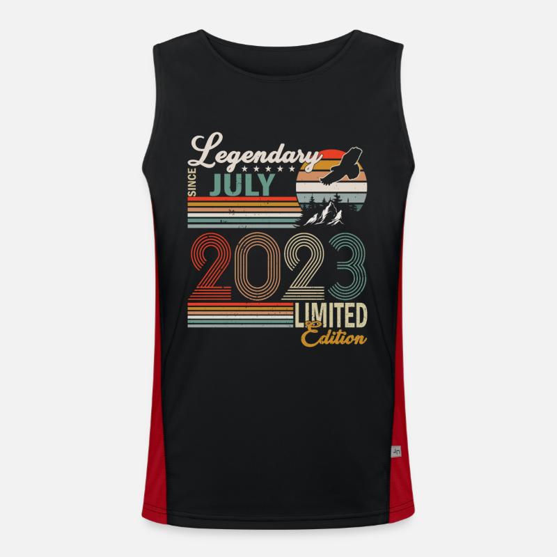 2023 | Juli 2023 Geburtstag Perfekt gealtert Funktionelles Kontrast-Tank Top für Männer 