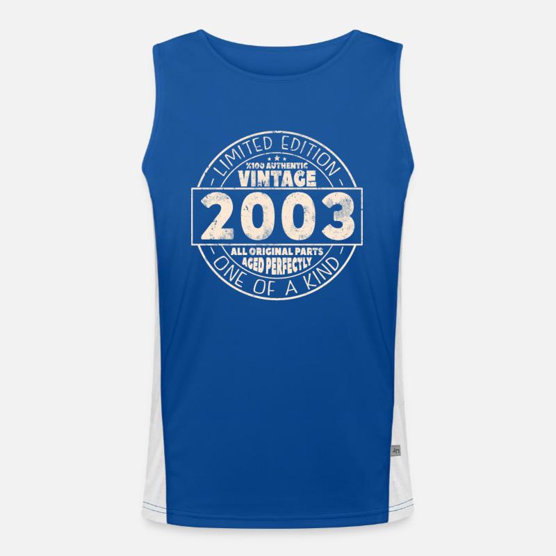 Original Vintage 2003 Birthday Men's Functional Contrast Tank Top 