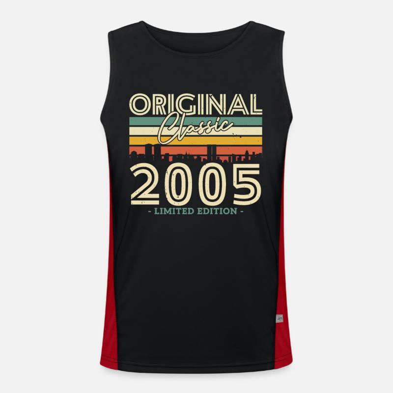 Vintage Jubiläum 2005 Limitierte Auflage Funktionelles Kontrast-Tank Top für Männer 