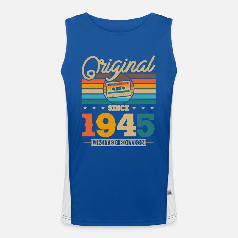 Geschenk Geburtstag 1945 Men's Functional Contrast Tank Top 