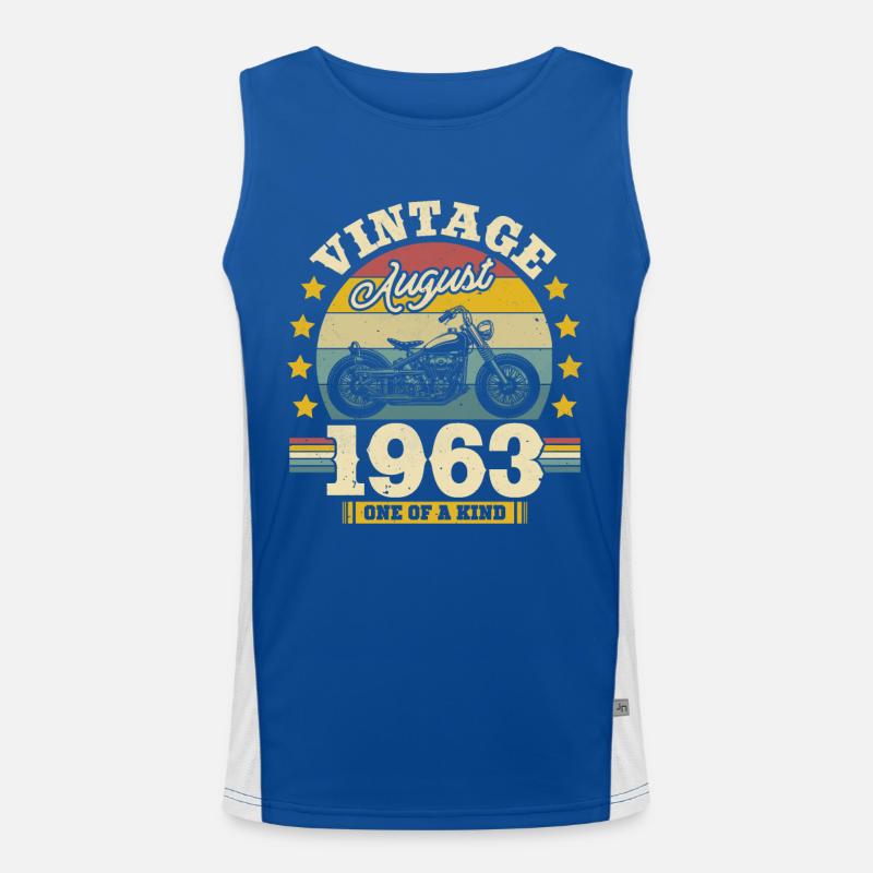 Geburtstagsgeschenk August 1963 Funktionelles Kontrast-Tank Top für Männer 