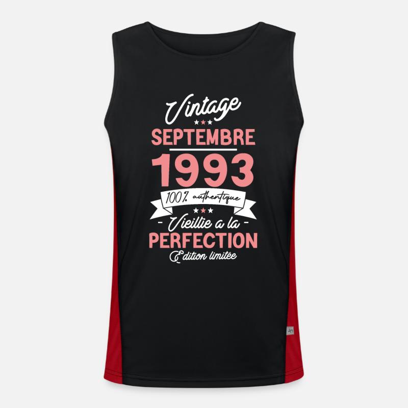 Cadeau Anniversaire septembre 1993 30 ans Débardeur respirant contrasté Homme 