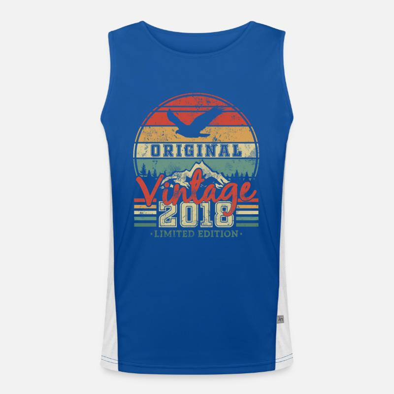 Gift Birthday Vintage 2018 - 5 years Men's Functional Contrast Tank Top 