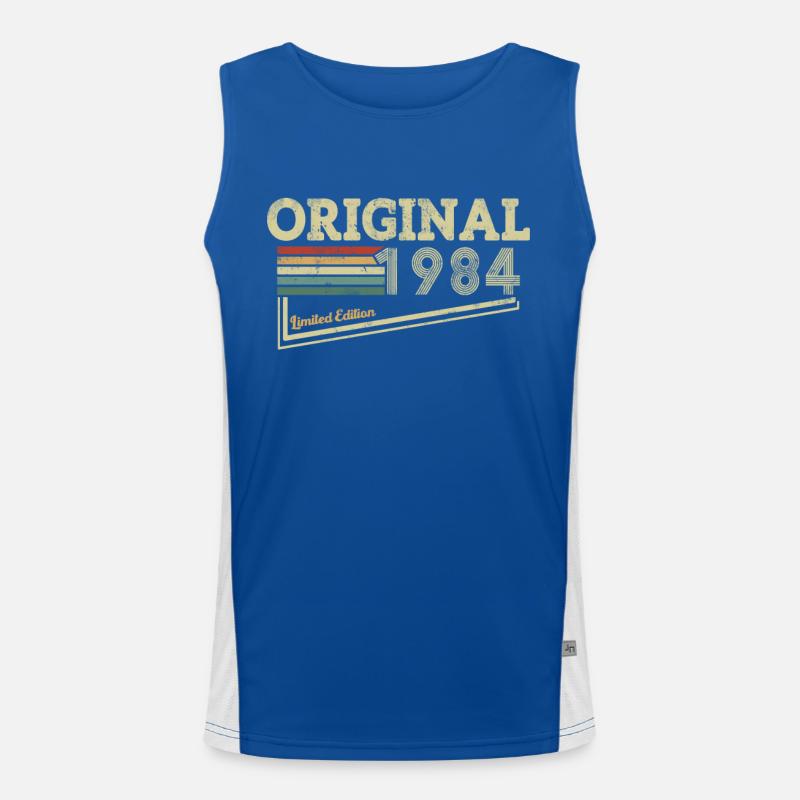 Vintage 1984 40 Jahre Geburtstagsgeschenk Funktionelles Kontrast-Tank Top für Männer 