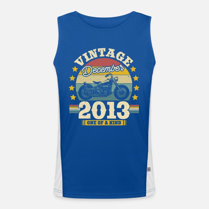 Millésime Décembre 2013 10 ans Débardeur respirant contrasté Homme 