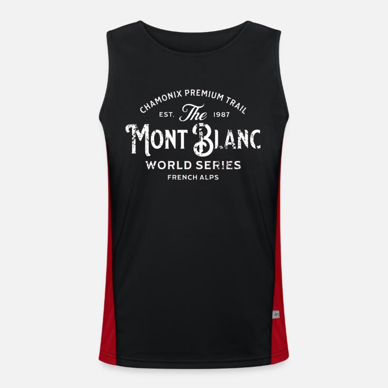 Chamonix premium trail Mt Blanc - Men's Functional Contrast Tank Top  - black/red