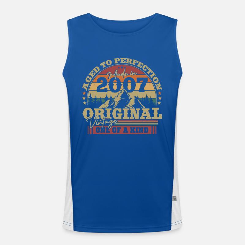 Vintage 2007 - 16 years - Unique Men's Functional Contrast Tank Top 