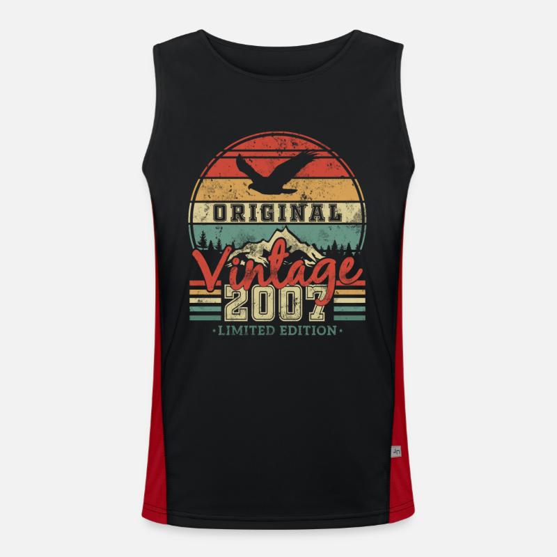 Originales 2007 Vintage Geburtstag Retro Funktionelles Kontrast-Tank Top für Männer 