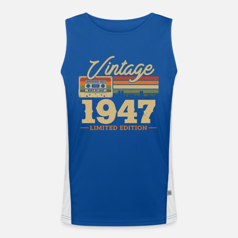 1947 - 76/77th birthday Men's Functional Contrast Tank Top 