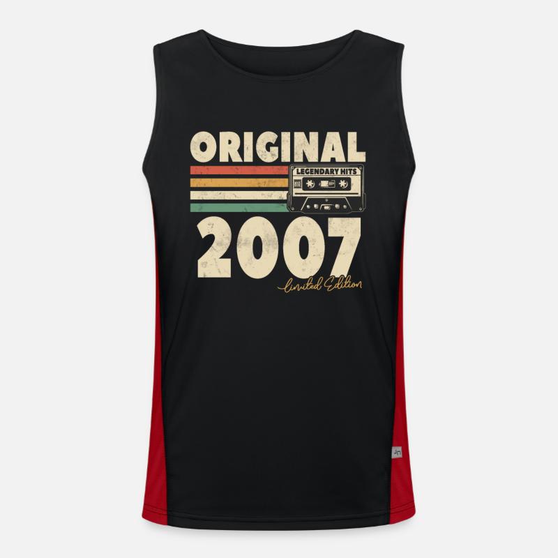 Vintage 2007 Geschenk Funktionelles Kontrast-Tank Top für Männer 
