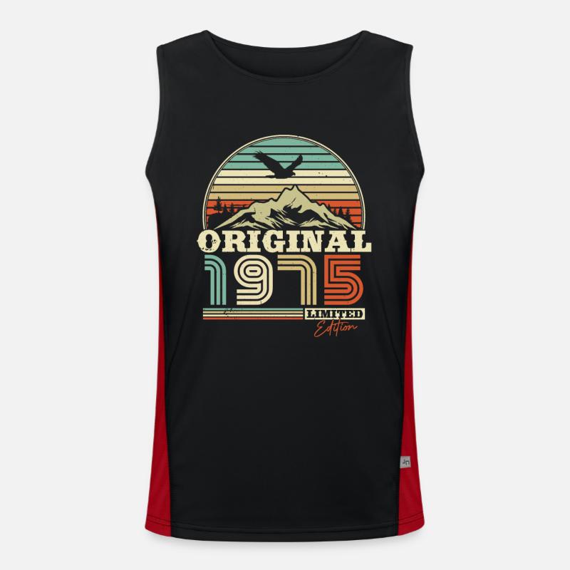 Retro '75 Celebration Funktionelles Kontrast-Tank Top für Männer 