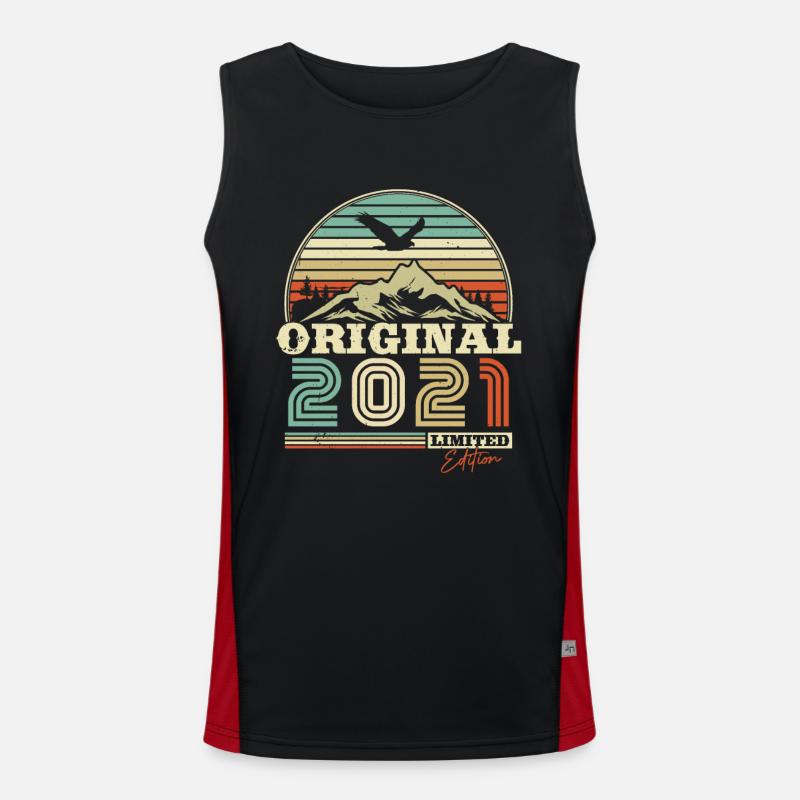 Vintage and Retro Birthday Gift 2021 Men's Functional Contrast Tank Top 