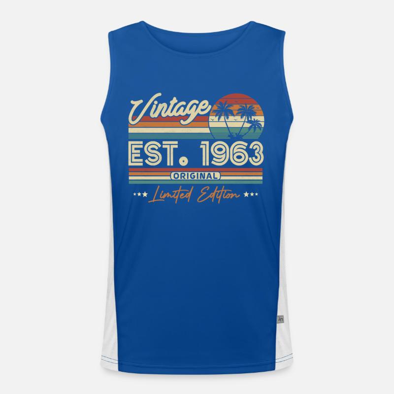Vintage Anniversary 60 years Men's Functional Contrast Tank Top 