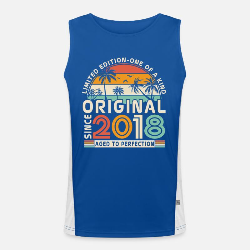 Vintage Original seit 2018 Geschenk Funktionelles Kontrast-Tank Top für Männer 