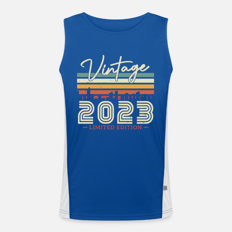 Cadeau d’anniversaire vintage 2023 Débardeur respirant contrasté Homme 