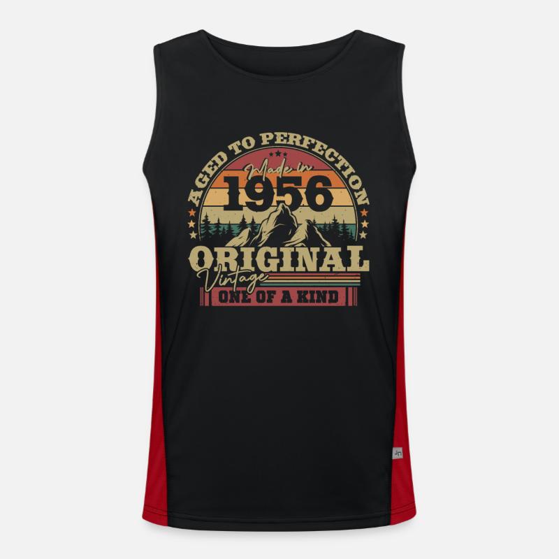 Vintage Gift 1956 67/68 years Men's Functional Contrast Tank Top 