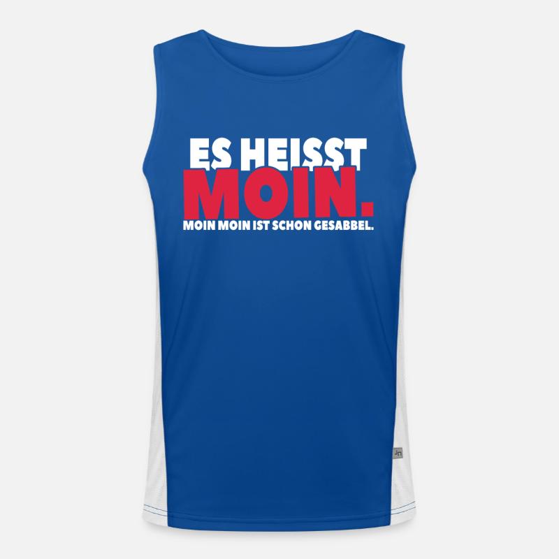 Moin-Moin-Spruch: Sabbel dich in den Tag hinein Funktionelles Kontrast-Tank Top für Männer 