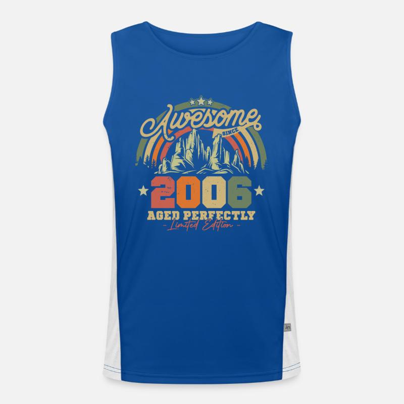 Vintage 2006 Geburtstagsgeschenk Funktionelles Kontrast-Tank Top für Männer 