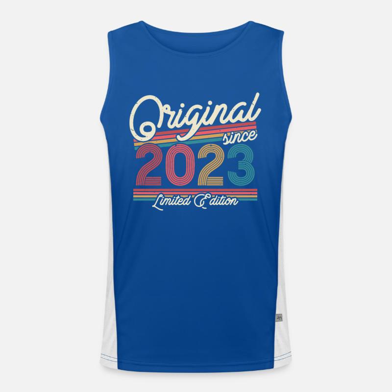 Vintage Geburtstagsgeschenk 2023 Funktionelles Kontrast-Tank Top für Männer 