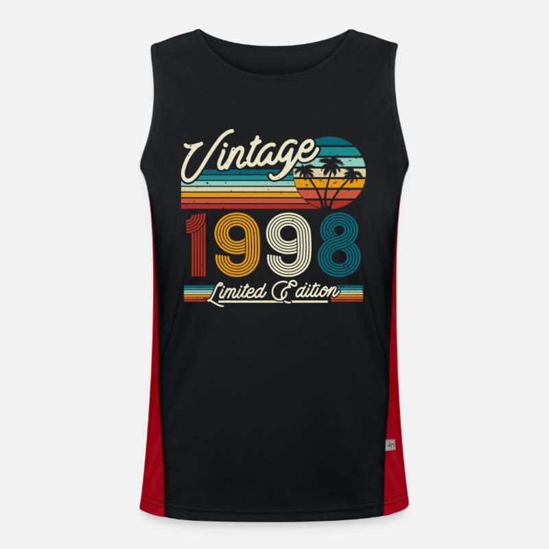 Vintage 1998 Geburtstagsgeschenk Funktionelles Kontrast-Tank Top für Männer 