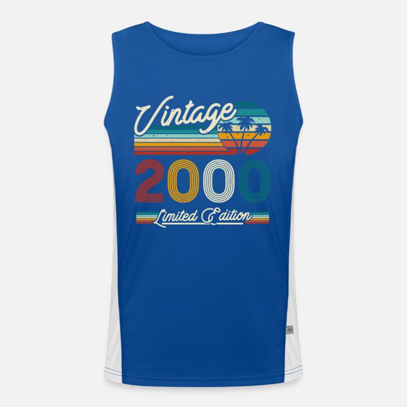 Gift Vintage 2000 23/24 years Men's Functional Contrast Tank Top 