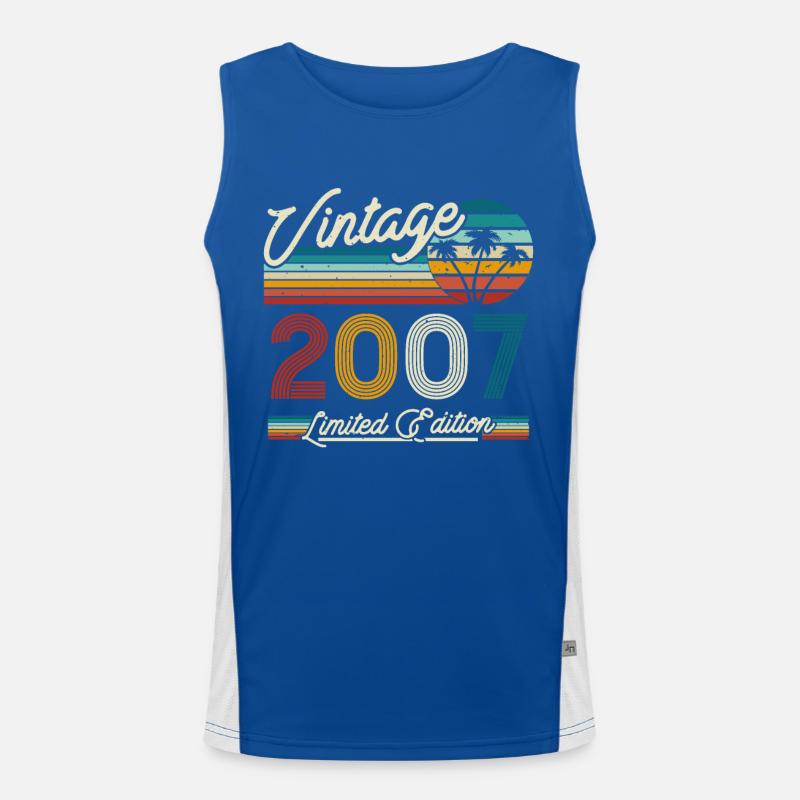 Vintage 2007 Geschenk Funktionelles Kontrast-Tank Top für Männer 