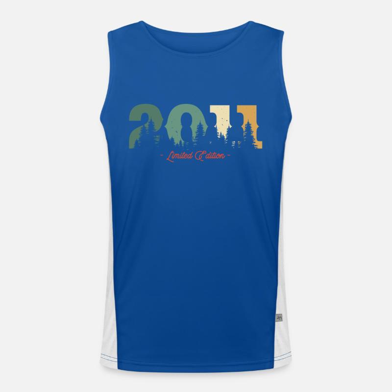Vintage Nature Birthday Gift 2011 Men's Functional Contrast Tank Top 