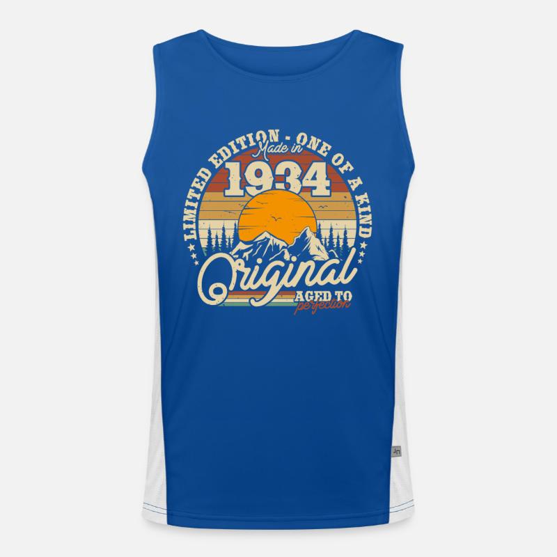 1934 Geburtstags-Jubiläumsgeschenk Funktionelles Kontrast-Tank Top für Männer 