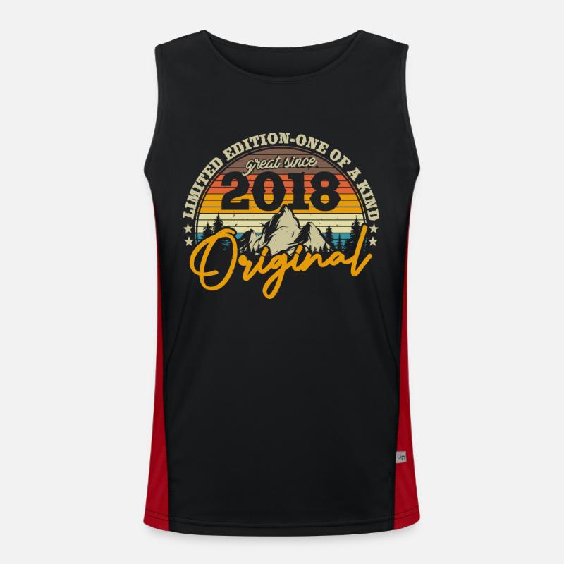 Zeitreise Geburtstagsgeschenk 2018 Funktionelles Kontrast-Tank Top für Männer 