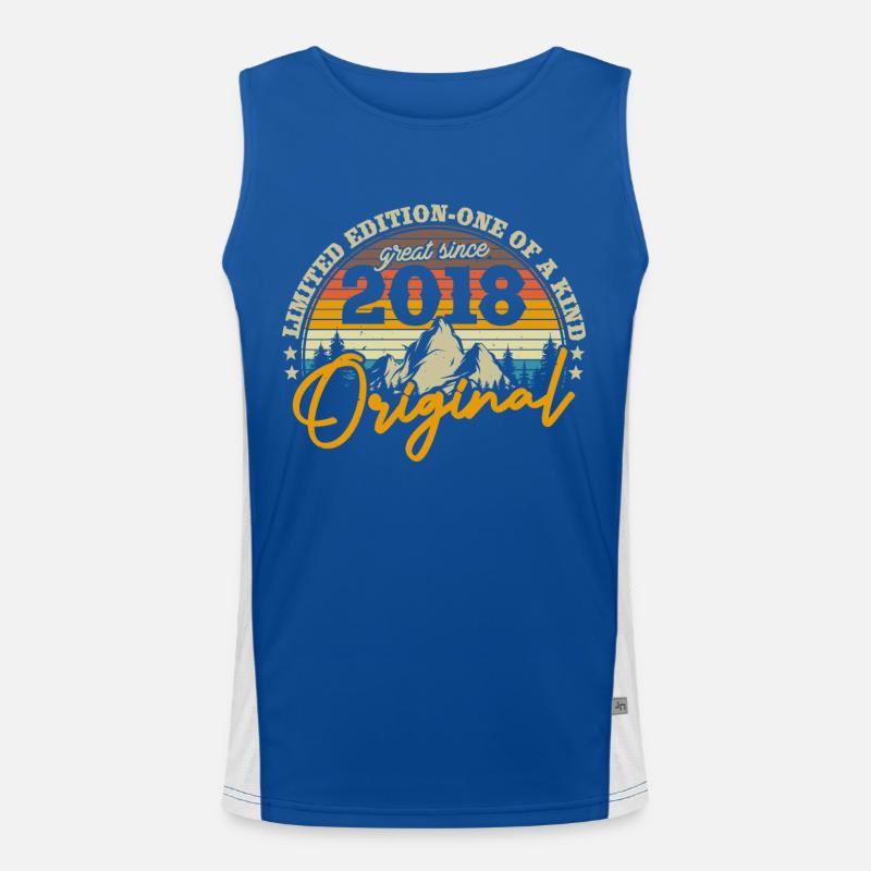 Zeitreise Geburtstagsgeschenk 2018 Funktionelles Kontrast-Tank Top für Männer 