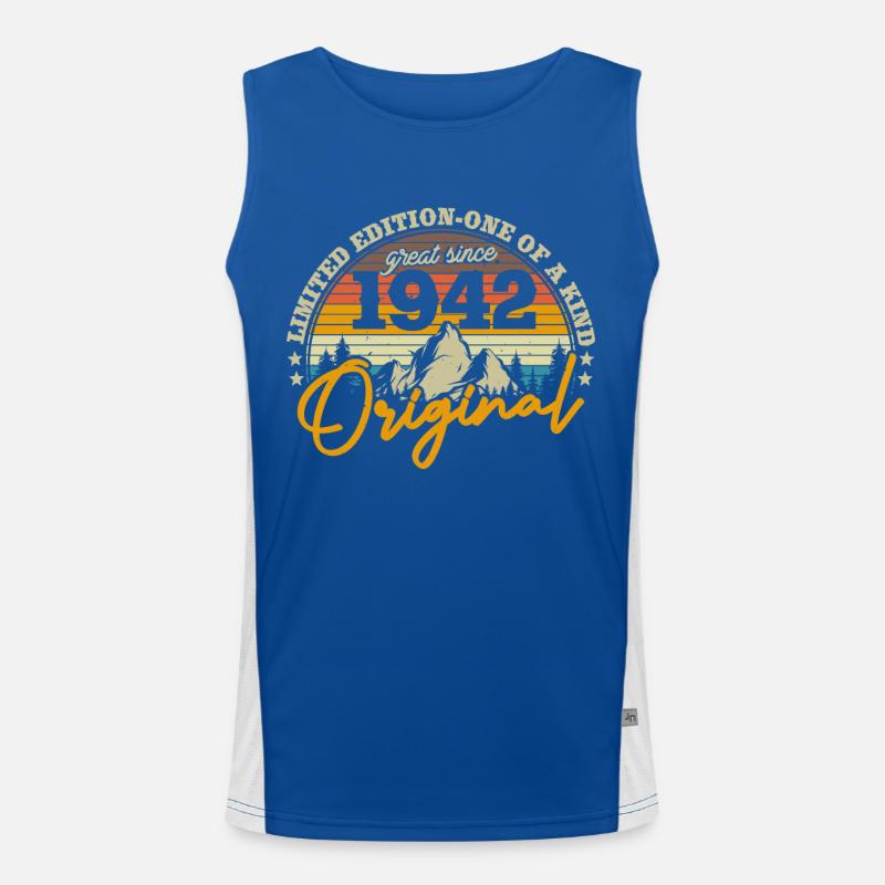 1942 Birthday present Men's Functional Contrast Tank Top 