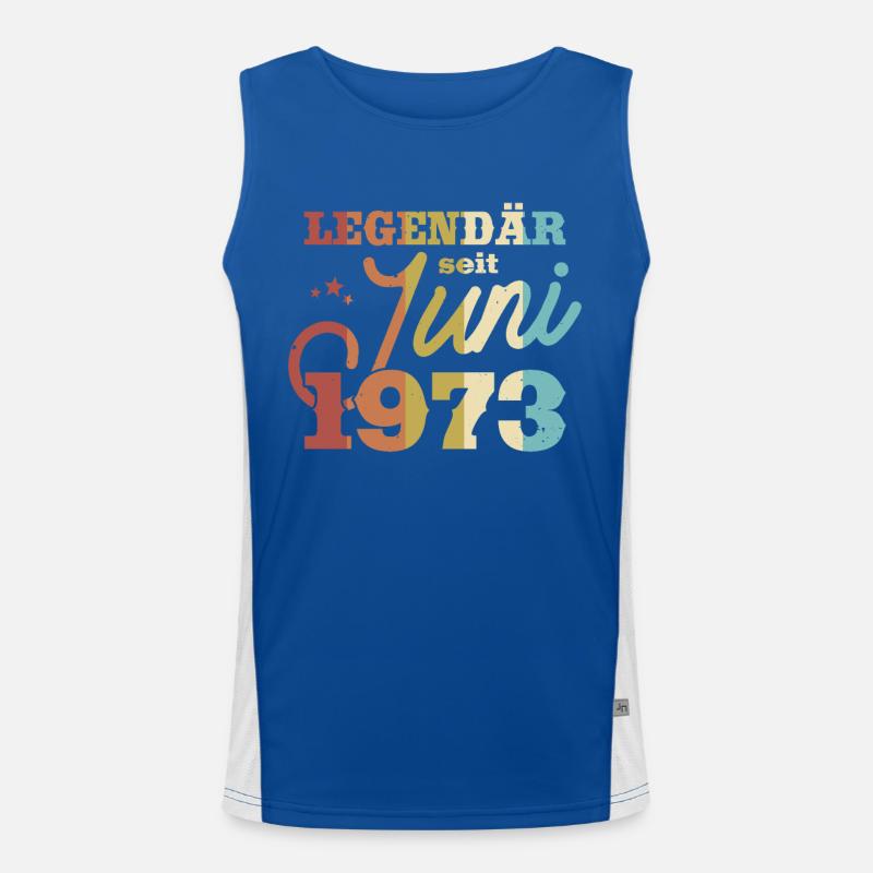 Nostalgie Geburtstag 1973 Funktionelles Kontrast-Tank Top für Männer 